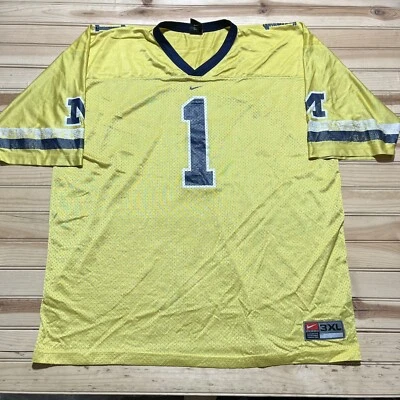 Camiseta de fútbol americano universitario vintage Nike Team Michigan Wolverines #1 NCAA talla 2XL Foto 1 de 4