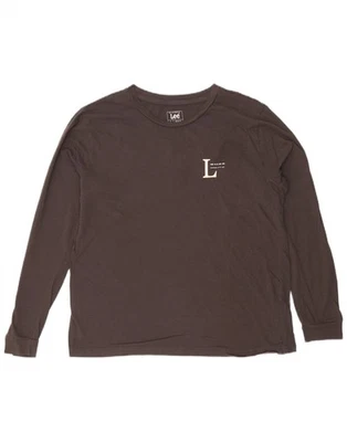 LEE Mens Regular Fit Graphic Top Long Sleeve Large Grey Cotton AX14 - Image 1 of 4