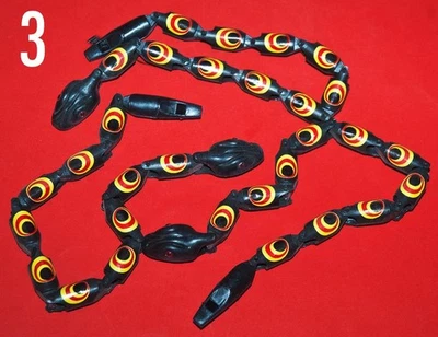 HONG KONG - EINZINGER BESTAND 3 black GLIEDERSCHLANGE GELENKSCHLANGE TRICKSCHLANGE PARTYARTIKEL KINDHEIT 80er