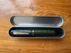 Gama Green Ebonite CT Oversize Eyedropper Fountain Pen - Picture 1 of 12