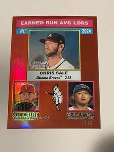Topps Heritage 2025 rojo cromo - venta, Wheeler, Imanaga - líderes de la ERA 1/5 - Imagen 1 de 2