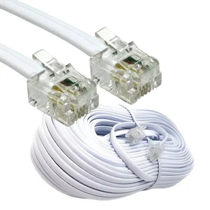 15m RJ11 to RJ11 Phone Cable ADSL / DSL Broadband Modem Cable Internet Router  - Zdjęcie 1 z 6