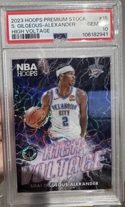23/24 NBA Hoops Premium Stock Shai Gilgeous-Alexander High Voltage (SSP) PSA 10 - Picture 1 of 2
