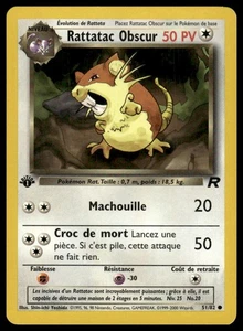 Pokemon Team Rocket Dark Raticate (Rattatac Obscur) French 1st Edition #51/82 NM - Picture 1 of 2