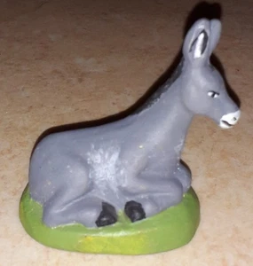 Santon Le Moulin à Huile 5,5cm de longueur l ane - Picture 1 of 2