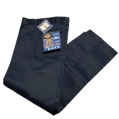 Vintage Dickies Boys Navy Blue Work/School Pants– Size 14R BRAND NEW W/TAGS - Image 1 of 4