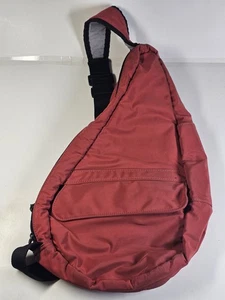LL Bean Traveler Nylon Carrying Bag, Sling Crossbody Ameribag, Red, Single Strap - Picture 1 of 4