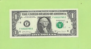 2017 ..UNCIRC $1 F 4952 0785 E .... 2017 $1 F-E NICE NOTE FRN - Picture 1 of 2