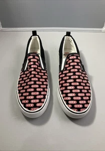 H-E-B HEB Grocery Boat Shoes Canvas Graphic Slip On Size 10-Men 12-Women - Picture 1 of 10