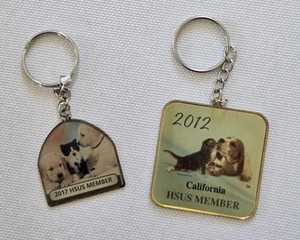 Par de HSUS (Sociedad Humanitaria de Estados Unidos), miembro de California 2012 + llavero miembro 2017 - Imagen 1 de 5