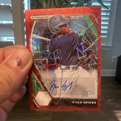 2021 Panini Prizm Draft Picks Red Velocity Prizm Auto Ryan Spikes #PDP100 SP - Image 1 of 2