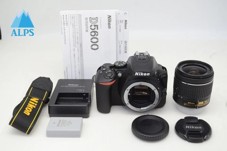 [50 shots] Nikon D5600 24.2MP Camera Black w/ AF-P DX 18-55mm VR Lens #251112h - Image 1 of 4