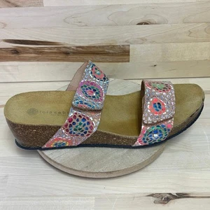 Lola Sabbia for Eric Michael Liat Mosaic Leather Sandal Women’s 41/US 9 - Picture 1 of 8