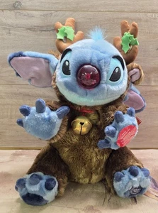 Disney Store Stitch Reindeer Plush Light Up Nose Sounds Rare Discontinued BNWT - Picture 1 of 12