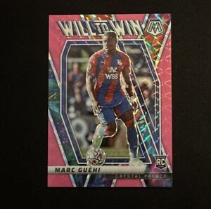 2021-22 Panini Mosaic EPL Will To Win Marc Guehi Rookie Pink Fluorescent 06/10