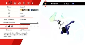 Marowak Alola Form Ultra Shiny BR Pokemon Sword - Shield, Pokemon Spada - Scudo - Picture 1 of 3