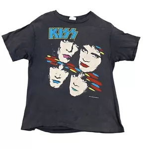 Vintage KISS Asylum 1985-1986 Grey Tour T-Shirt Size Large - Picture 1 of 6