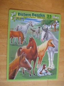 Cavalli--1999 Puzzle con cornice vassoio puzzle--25 pezzi - Foto 1 di 1