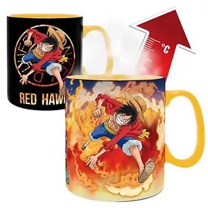 One Piece - Tazza - Rufy Rufy Vs Sabo - Effetto Termico XL Tazza Caffè -Logo - Foto 1 di 2