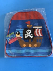 New NWT Stephen Joseph Sidekick Backpack Pink Go Go Bag Pirate. Vinyl - Picture 1 of 4