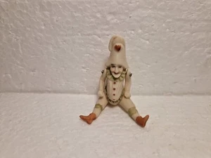 WUNDERSCHÖNE ANTIKE MINIATUR CLOWN PIERROT PUPPE KOMPLETT BISKUIT 1910er/1920er Jahre - Bild 1 von 9