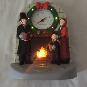 Vtg Soundesign Musical Christmas Carol Clock Fire Place & Wreath Light Up WORKS - Picture 1 of 4