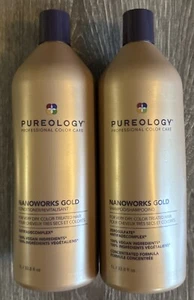 Pureology NanoWorks Gold Shampoo & Conditioner. Brand New! 33.8oz - Picture 1 of 2