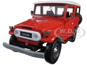 TOYOTA FJ40 LAND CRUISER RED 1/24 DIECAST MODEL CAR BY MOTORMAX 79323 - Picture 1 of 6