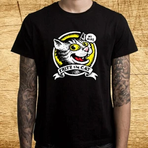 Fritz The Cat Hi Kinder Cartoon Herren schwarz T-Shirt Größe S-5XL - Bild 1 von 1