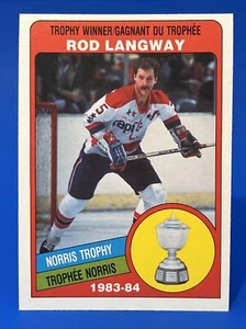 1984-85 O-Pee-Chee Rod Langway Norris Trophy Card #377 Washington Capitals OPC - Picture 1 of 2