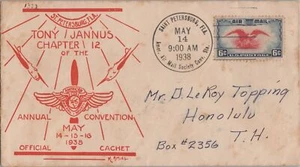 ZAYIX Air Mail FDC US C23-24 First AAMS Tony Jannus Chapter to Hawaii 062822SM29 - Picture 1 of 2