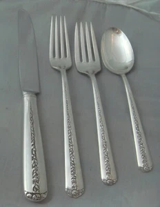 Towle Rambler Rose Sterling Silver Four 4 Pc. Piece Setting New French Knife - Picture 1 of 1