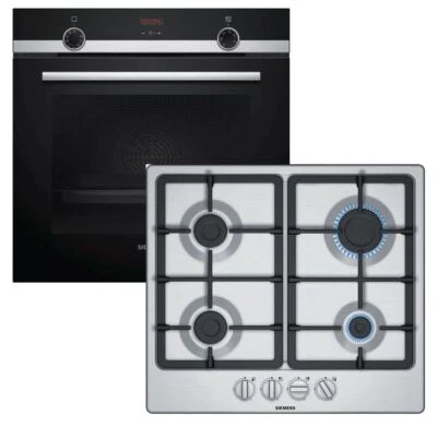 PREMIUM Herdset SIEMENS Backofen Teleskopauszug + Gas-Kochfeld autark 60cm NEU