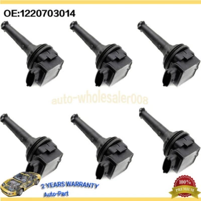 6x Ignition Coil 1220703014 Fit Volvo TS XY S80 2.8L 2.9L 3.0L XC90 2.9 T6 Turbo - Image 1 of 4
