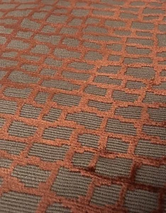 Zimmer & Rohde Epingle Crackle Velvet Upholstery Fabric- Raku / Spice 0.50 yd - Picture 1 of 2