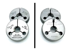 THREAD RING GAGE SET 1/2-20 NF-3 GO NOGO PD Inspection Tool GTD / WINTER; USA - Picture 1 of 4