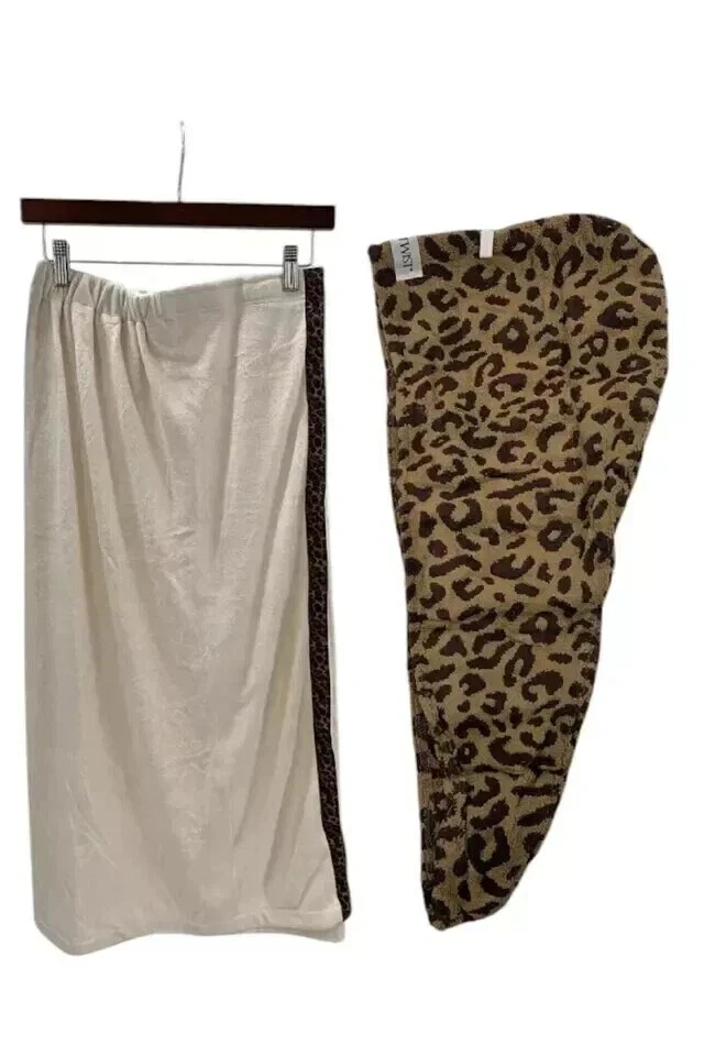 Paquete combinado de 2 envolturas de baño Turbie Twist para mujer Leopardo S14298 Foto 1 de 1