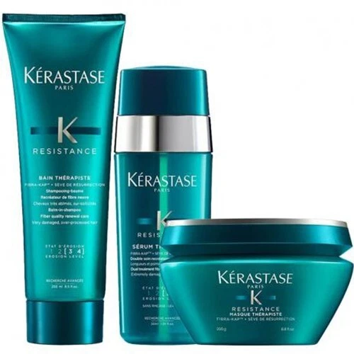 KERASTASE RESISTANCE THERAPISTE PACK, SHAMPOO 250ML, MASQUE 200ML, SERUM 30ML - Image 1 of 1