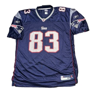 New England Patriots Wes Welker Jersey Mens 2XL Vintage Reebok Authentic NFL - Picture 1 of 11