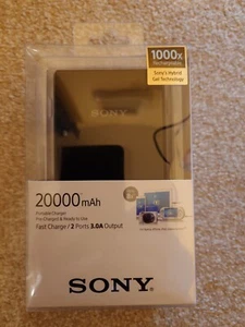 SONY 20000 20,000 mAh Portable Fast Charger USB p bank 20Ah black - Photo 1 sur 6