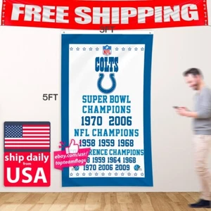 Indianapolis Colts 3x5 ft Flag Football Super Bowl Champions Banner - Picture 1 of 12