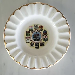 Vintage kanadisches Wappen und Embleme Platte dekorative Platte 22K Gold 6" - Bild 1 von 5