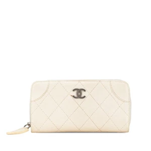 CHANEL Matrasse COCO Mark Purse Zip Around Women 【Used】 - Picture 1 of 14