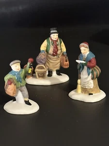 DEPT 56 HERITAGE DICKENS VILLAGE SERIES "COME INTO THE INN" #5560-3 SET OF 3 - Picture 1 of 10