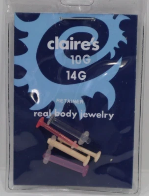 P1 5 14g 10g Retenedor Plástico LENGUA BARRA CUERPO JOYERÍA Claire's Foto 1 de 4