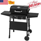 3 Burner BBQ Camping Propane Gas Grill Portable Garden Party Outdoor Cooking US