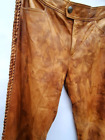 Harley Davidson Leather Pants brown black tan beige tiedye cowgirl rodeo med 8