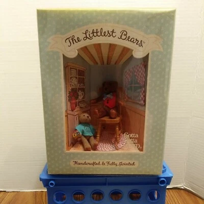 Gund The Littlest Bears #7020 Father & Son (Chair) Handcrafted & Fully Jointed  - Image 1 of 4