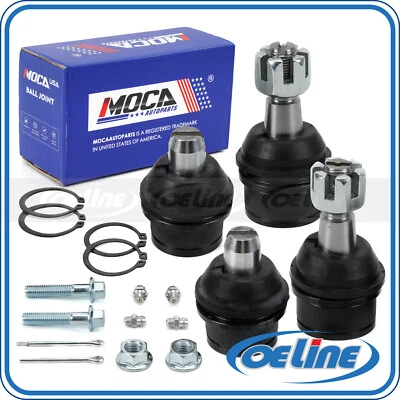 For Ford E-150 E-250 E-350 E-450 Econoline Club Wagon New 4x Front Ball Joints  - Image 1 of 4