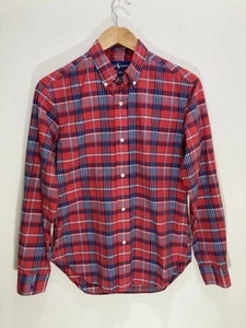Ralph Lauren Boys Button Up Shirt Size 10 Red Plaid Long Sleeve - Picture 1 of 18